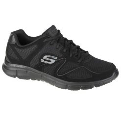 Męskie VERSE FLASH POINT Sneakersy Czarny. Czarne buty sportowe męskie Skechers, bez wzorów, z materiału, bez zapięcia. Za 229.99 zł.