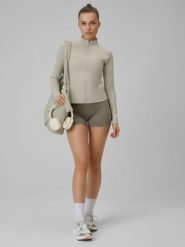 4F Legginsy krótkie treningowe damskie - oliwkowe XL. Brązowe legginsy damskie 4F, bez wzorów. Za 79.99 zł.