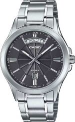 Zegarek Casio Zegarek Męski Casio MTP-1381D-7A Quartz Srebrny Stal. Szare zegarki męskie Casio, bez wzorów, srebrne. Za 242.99 zł.