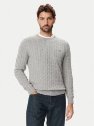 Gant Sweter 8050601 Szary Regular Fit. Szare swetry męskie GANT, m, bez wzorów, bez kołnierzyka, bez ramiączek. Za 619.99 zł.
