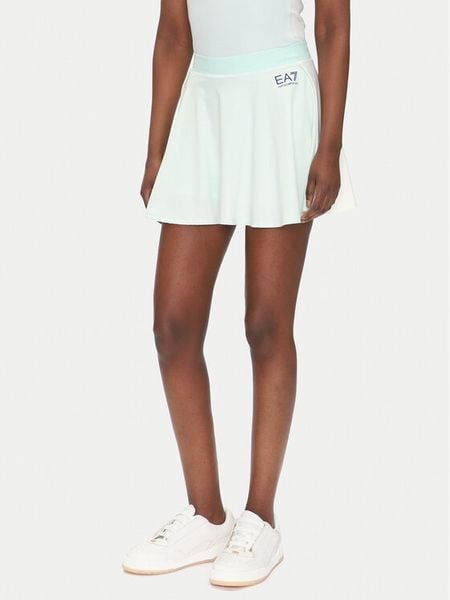EA7 Emporio Armani Spódnica tenisowa 7W000204 AF13282 M9040 Biały Regular Fit. Białe szorty damskie EA7 Emporio Armani, bez wzorów, z syntetyku, sportowe. Za 269.99 zł.