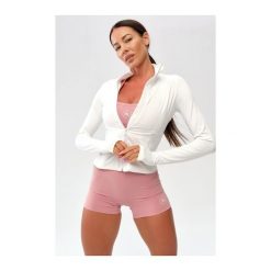 Damska bluza sportowa treningowa Rough Radical Zoya Zip. Białe bluzy damskie ROUGH RADICAL, bez wzorów, sportowe, bez ramiączek, bez kaptura. Za 179.90 zł.