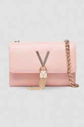 VALENTINO Mała różowa kopertówka Divina Pochette. Czerwone torebki do ręki damskie Valentino by Mario Valentino, bez wzorów, małe, bez dodatków. W wyprzedaży za 155.99 zł.