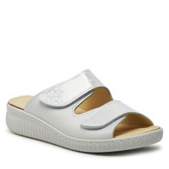 Klapki Dr. Brinkmann. Szare klapki damskie Dr. Brinkmann, bez wzorów, bez obcasa, bez zapięcia. Za 389.99 zł.