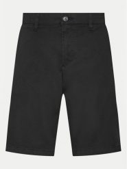 S.Oliver Szorty materiałowe 2143799 Czarny Regular Fit. Czarne szorty męskie S.Oliver, bez wzorów, z bawełny. Za 119.99 zł.
