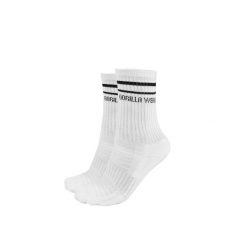Skarpetki z okrągłym dekoltem - Biały - EU 39-42. Białe skarpetki damskie GORILLA WEAR, bez wzorów. Za 78.00 zł.