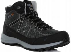 Buty trekkingowe męskie Samaris Lite. Czarne trekkingi męskie Regatta, z gumy, bez zapięcia. Za 224.49 zł.