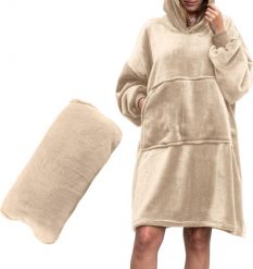 Froster Bluzair Koco Bluza Oversize Kapturem Beżowa 4w1. Brązowe bluzy damskie Froster, bez wzorów, bez ramiączek. Za 162.41 zł.