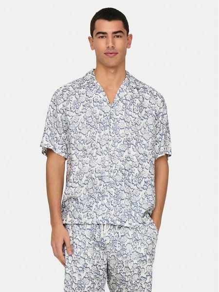 Only & Sons Koszula Dash 22032733 Écru Regular Fit. Koszule męskie Only & Sons, m, bez wzorów, z wiskozy, bez kołnierzyka, bez ramiączek. Za 69.99 zł.