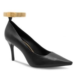 Szpilki GINO ROSSI. Czarne szpilki damskie Gino Rossi, bez wzorów, bez obcasa, na szpilce, bez zapięcia. Za 379.99 zł.