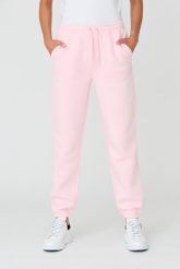 JUICY COUTURE Różowe spodnie Sora. Czerwone spodnie dresowe damskie Juicy Couture, bez wzorów, z bawełny. W wyprzedaży za 299.99 zł.