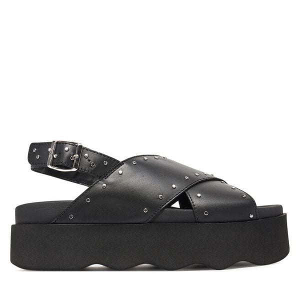 Sandały Scholl. Czarne sandały damskie Scholl, bez wzorów, bez obcasa, na płaskiej podeszwie, bez zapięcia. Za 409.99 zł.