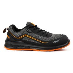 Buty męskie sportowe Lekkie URGENT 225/S1 Sra czarne. Czarne buty sportowe męskie bez wzorów, z materiału, bez zapięcia. Za 212.42 zł.