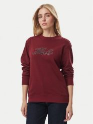 KARL LAGERFELD Bluza Rhinestone B4W20007 Czerwony ciemny Relaxed Fit. Czerwone bluzy damskie KARL LAGERFELD, m, bez wzorów, bez ramiączek, bez kaptura. Za 649.99 zł.