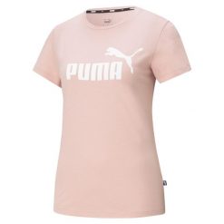 Damska koszulka z logo Essentials PUMA Bridal Rose Pink. Czerwone bluzki damskie Puma, xs, bez wzorów, klasyczne, bez kołnierzyka, bez ramiączek. Za 79.99 zł.
