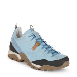 Buty sportowe trekkingowe damskie Aku Nativa Canvas. Niebieskie obuwie sportowe damskie Aku, bez wzorów, z tkaniny, bez zapięcia, trekkingowe. Za 399.00 zł.