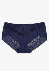 Niebieskie Majtki o Kroju Fig z Koronką i Kokardą Paririda. Niebieskie majtki damskie Born2be, z koronki. Za 4.99 zł.