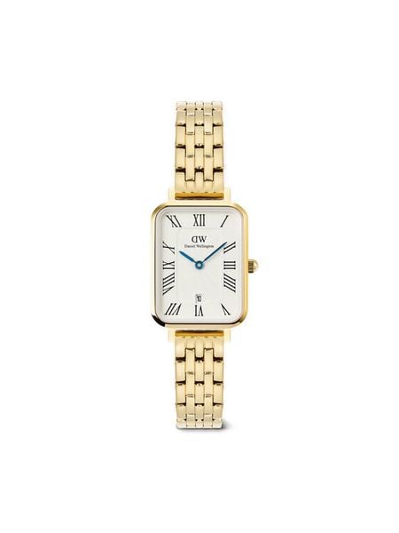 Daniel Wellington Zegarek Quadro DW00100861 Złoty. Żółte, analogowe zegarki damskie Daniel Wellington, złote. Za 979.99 zł.