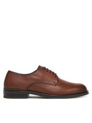 Tommy Hilfiger Półbuty Core Hilfiger Leather Shoe FM0FM05375 Brązowy. Brązowe buty wizytowe męskie Tommy Hilfiger, bez wzorów, ze skóry, bez obcasa, bez zapięcia. Za 419.99 zł.