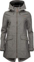 Damski płaszcz softshell Loap Lavila szary. Szare płaszcze damskie Scarpa, m, bez wzorów, z materiału, eleganckie, bez kołnierzyka, z kapturem. Za 234.74 zł.