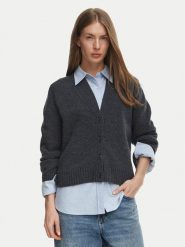 Tommy Hilfiger Kardigan Blend WW0WW52309 Szary ciemny Regular Fit. Szare kardigany damskie Tommy Hilfiger, l, bez wzorów, z wełny, bez kołnierzyka. Za 1,099.00 zł.