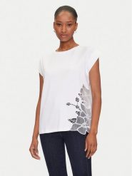 Marciano Guess T-Shirt 5GGI02 6298A Biały Regular Fit. Białe t-shirty damskie Marciano Guess, s, z aplikacjami, z bawełny, bez kołnierzyka, bez ramiączek. Za 149.99 zł.
