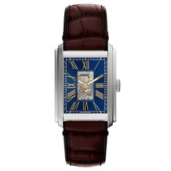 Fossil Mężczyźni zegarek Carraway - stal nierdzewna i skóra Zegarki męskie 1 ct Męskie. Brązowe zegarki męskie FOSSIL, bez wzorów, z materiału, srebrne. Za 1,109.99 zł.