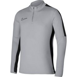 Koszulka treningowa Nike Dri-FIT Academy 23 szara. Czarne bluzy męskie Nike, m, bez wzorów, z poliesteru, młodzieżowe, bez ramiączek, bez kaptura. W wyprzedaży za 151.55 zł.