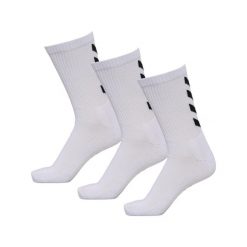 Zestaw skarpet sportowych dla dorosłych Hummel Fundamental 3-Pack Sock. Białe skarpety męskie Hummel, bez wzorów. Za 127.50 zł.