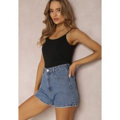 Czarny Top Bawełniany Palike. Czarne topy damskie Renee, l, bez wzorów, z bawełny, bez kołnierzyka, bez ramiączek. Za 19.99 zł.