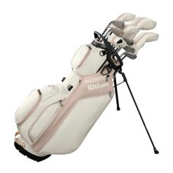 Zestaw golfowy dla praworęcznych Wilson Golf Aurora Carry. Białe swetry męskie Wilson, l, bez wzorów, z materiału, wakacyjne, bez kołnierzyka, bez ramiączek. Za 5,066.00 zł.