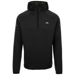 Bluza Z Kapturem Męska Sportowa Montgo. Czarne bluzy sportowe męskie Trespass, m, bez wzorów, z kapturem, trekkingowe. Za 178.99 zł.