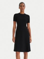 Armani Exchange Sukienka dzianinowa XW001885 AF10352 Czarny Regular Fit. Czarne sukienki damskie Armani Exchange, xl, bez wzorów, z dzianiny, bez kołnierzyka, bez ramiączek. Za 759.99 zł.