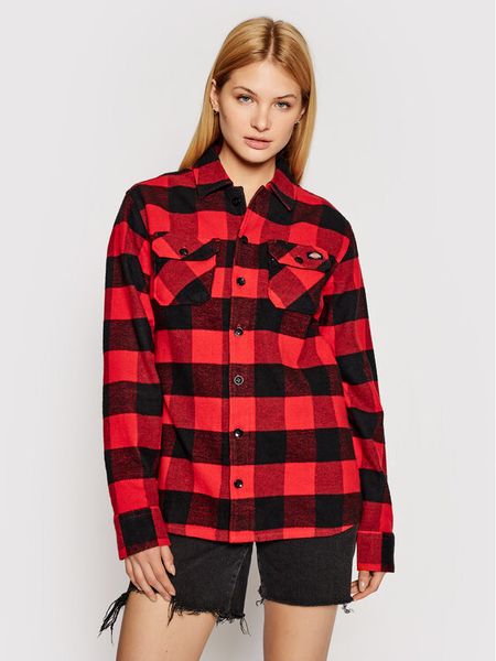 Dickies Koszula Unisex New Sacramento DK0A4XDZRDX Czerwony Regular Fit. Czerwone koszule męskie Dickies, m, bez wzorów, z bawełny, bez kołnierzyka, bez ramiączek. Za 199.99 zł.