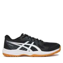Buty halowe Asics. Czarne buty sportowe męskie Asics, bez wzorów, bez zapięcia. Za 219.99 zł.