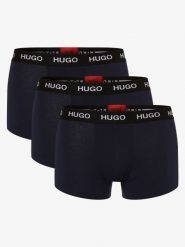 HUGO Obcisłe bokserki pakowane po 3 szt. Mężczyźni Bawełna niebieski, XXL. Niebieskie bokserki męskie Hugo, bez wzorów, z bawełny. Za 219.95 zł.
