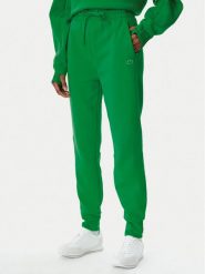 Lacoste Spodnie dresowe XF0343 Zielony Regular Fit. Zielone spodnie dresowe damskie Lacoste, bez wzorów, z bawełny. Za 359.99 zł.