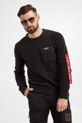 Sweter męski wełniany AERONAUTICA MILITARE. Swetry męskie Aeronautica Militare, m, bez wzorów, z wełny, bez kołnierzyka, bez ramiączek. W wyprzedaży za 825.30 zł.