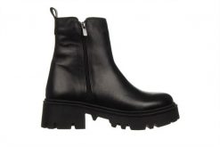 Botki Bayla-161 138 23512 Black 161598, Czarny, Skóra naturalna - 40. Czarne botki damskie Bayla, na zimę, bez wzorów, z gumy, eleganckie, z okrągłym noskiem, bez obcasa, bez zapięcia. W wyprzedaży za 299.00 zł.