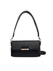 Valentino Torebka Dione Re VBS9U809 Czarny. Czarne listonoszki damskie Valentino, bez wzorów, ze skóry, bez dodatków. Za 549.99 zł.