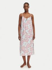 LAUREN RALPH LAUREN Koszula nocna ILN02506 Niebieski jasny Relaxed Fit. Niebieskie koszule nocne damskie Lauren Ralph Lauren, bez wzorów, z wiskozy, bez ramiączek. Za 375.99 zł.