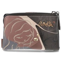 Brązowy Elegancki Portfel Damski Anekke Dreamverse. Brązowe portfele damskie Anekke, z materiału. Za 179.00 zł.