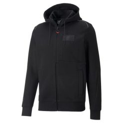 Kurtka męska z kapturem Puma FERRARI STYLE czarna 53577301 rozmiar XL. Czarne kurtki męskie Puma, m, bez wzorów, z włókna, eleganckie, z kapturem. Za 384.17 zł.