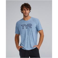 Koszulka męska TYR Airtec. Niebieskie koszulki sportowe męskie TYR, m, bez wzorów, bez ramiączek, na fitness i siłownię. Za 269.99 zł.
