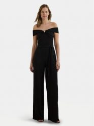 LAUREN RALPH LAUREN Kombinezon 200971129001 Czarny Wide Leg. Czarne sukienki damskie Lauren Ralph Lauren, bez wzorów, z syntetyku, bez kołnierzyka, bez ramiączek. Za 879.99 zł.