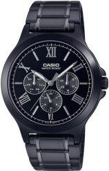 Zegarek Casio Classic Zegarek męski czarna tarcza 47 mm (MTP-V300B-1A). Czarne zegarki męskie Casio, bez wzorów. Za 296.99 zł.