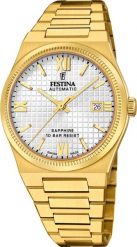 Zegarek Festina Zegarek męski Festina F20032-1 złoty. Żółte zegarki męskie Festina, bez wzorów, złote. Za 2,591.00 zł.