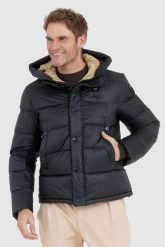 BLAUER Czarna puchowa kurtka męska Tracy z kapturem. Czarne kurtki męskie Blauer USA, l, bez wzorów, z puchu, z kapturem. W wyprzedaży za 1,019.99 zł.