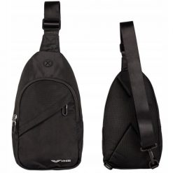 Wings Plecak Crossbody Przewieszka Skylark Black. Czarne plecaki męskie Wings, bez wzorów, z materiału. Za 89.90 zł.