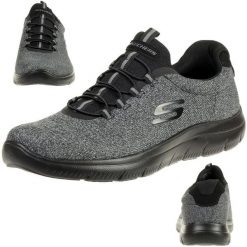 Buty sportowe Sneakersy męskie, Summits - Forton. Czarne buty sportowe męskie Skechers, bez wzorów, bez zapięcia, do biegania, Skechers Sport. Za 229.99 zł.